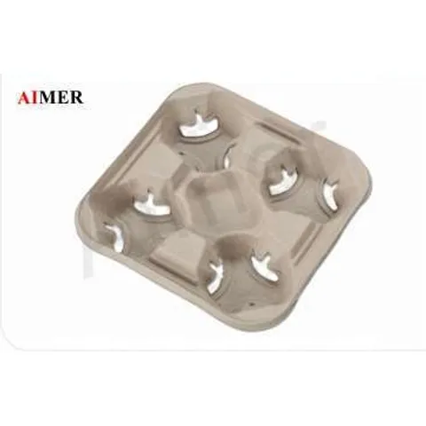 4-Cup Paper Moulded Tray