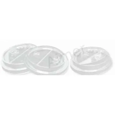 PET Half Open Flat Lid, Clear