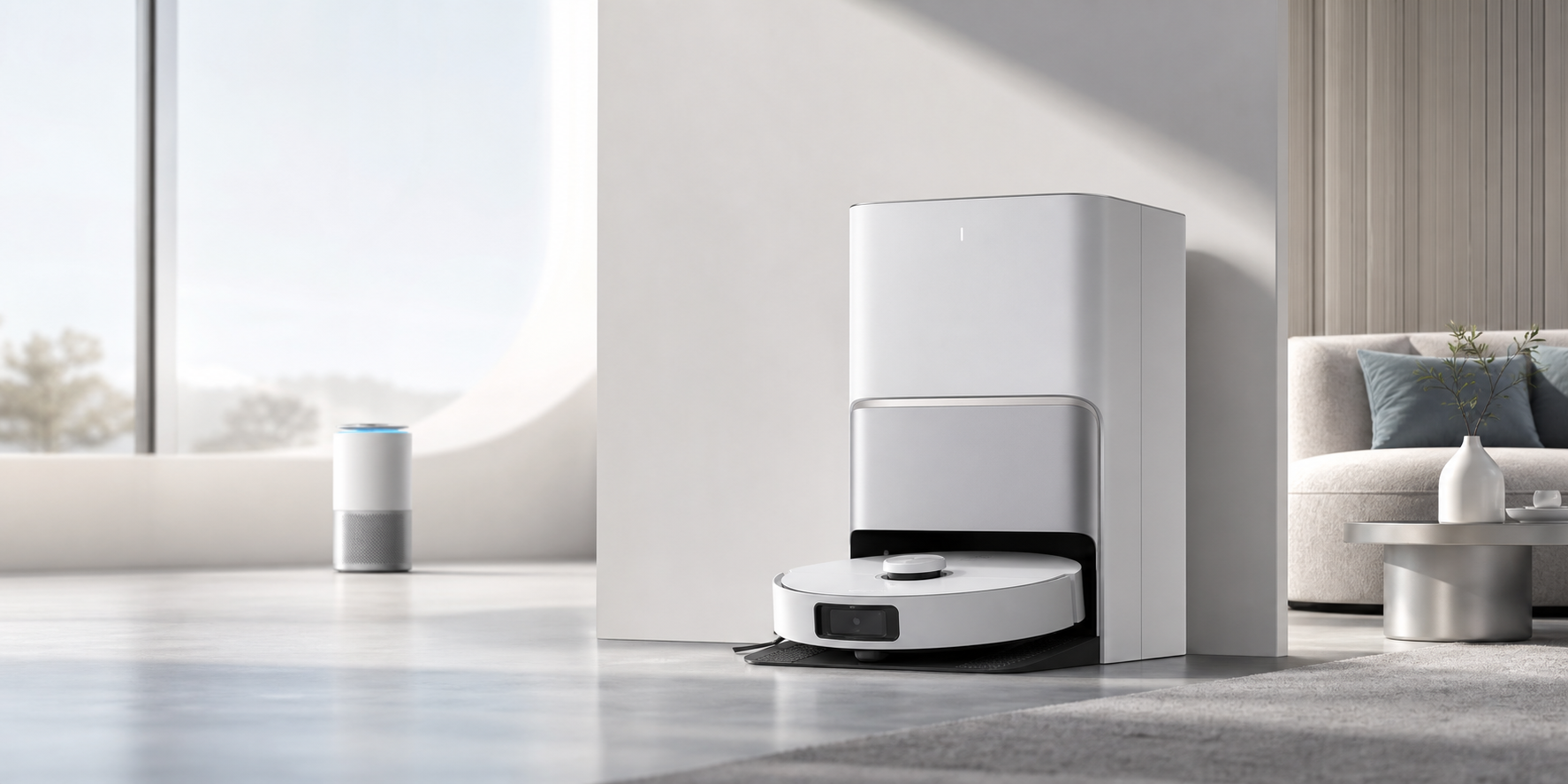 AURA Nova X1 bright living room and dock